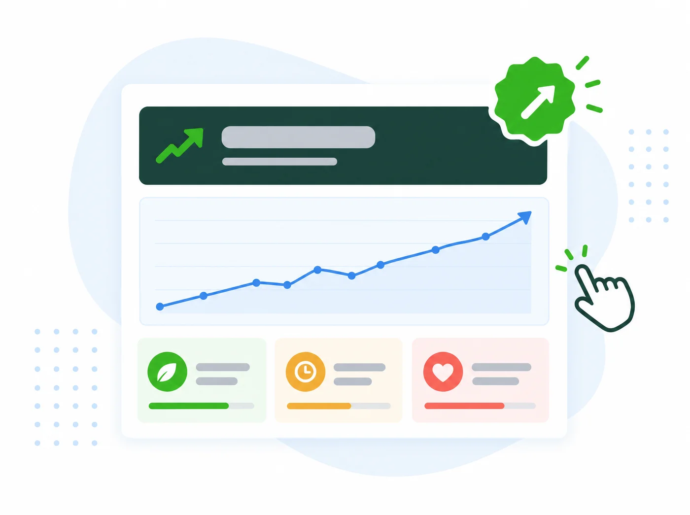 Illustration of a one-page monthly marketing report