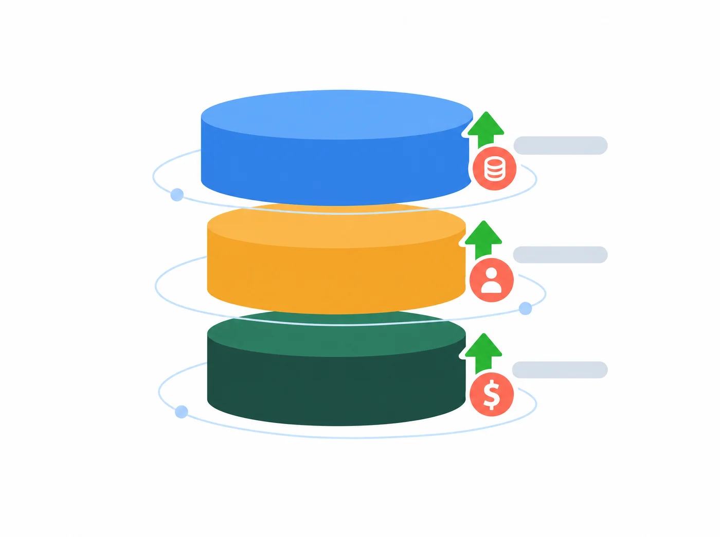 Illustration of a traffic, leads and sales funnel